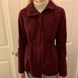 Adjustable Drawstring Utility Rain Jacket